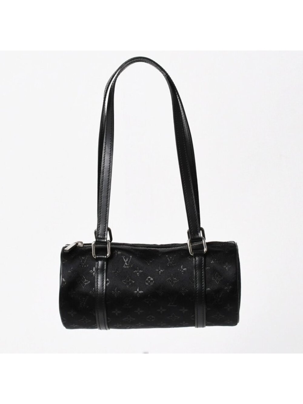 Louis Vuitton Little Papillon Handbag Monogram Black Silver